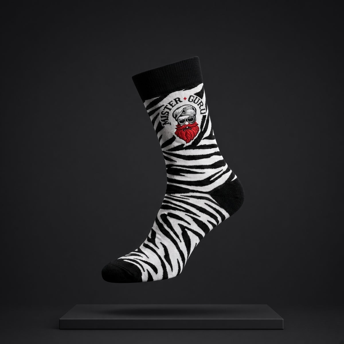 Fierce zebra Mister Guru sock